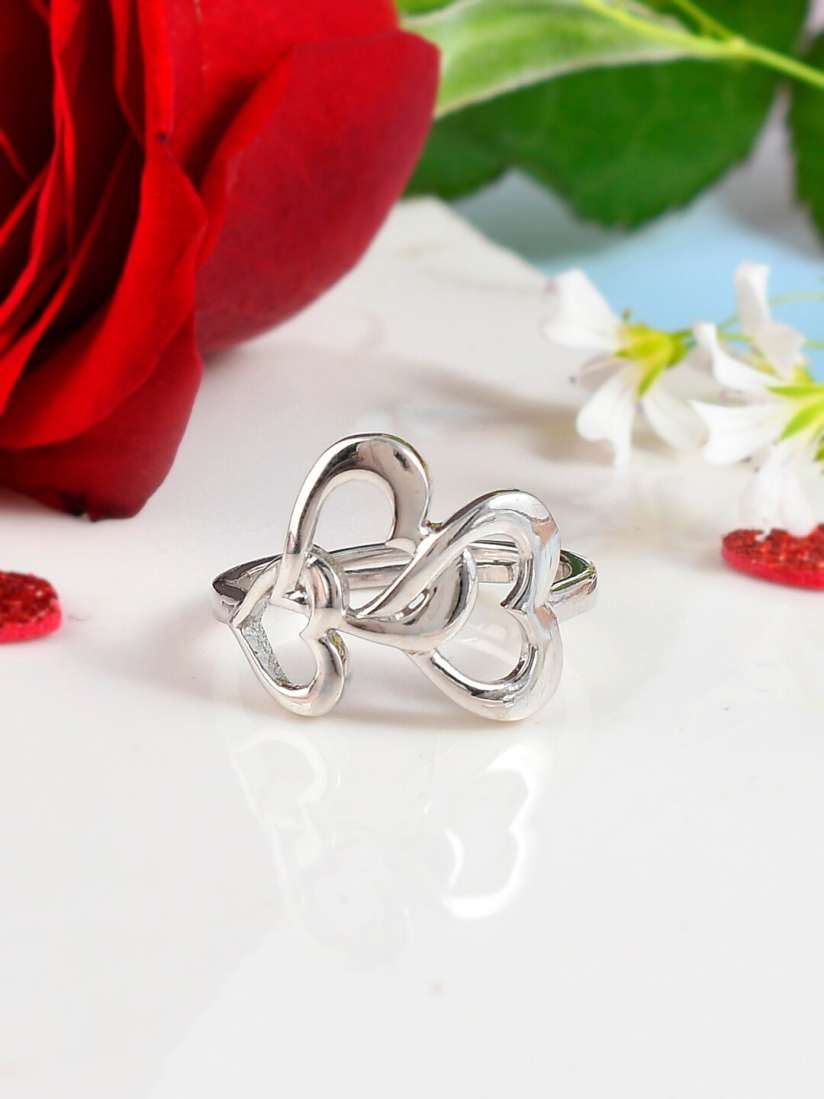Buy Studio Voylla 925 Sterling Silver Rhodium Plated Adjustable Finger Ring Ring for Women 21845236 Myntra