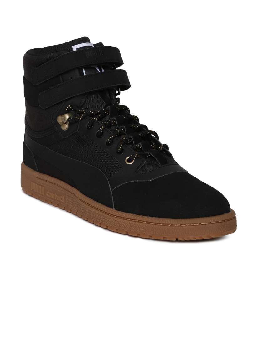 Buy Puma Unisex Black Solid Leather Sky II Hi Weatherproof High Top Sneakers Casual Shoes for Unisex 2184840 Myntra