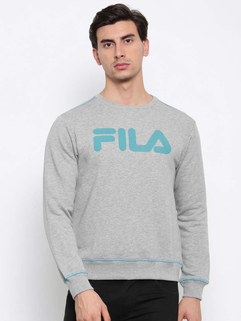 Buy FILA Men Grey Printed Sweatshirt Sweatshirts for Men 2185231 Myntra