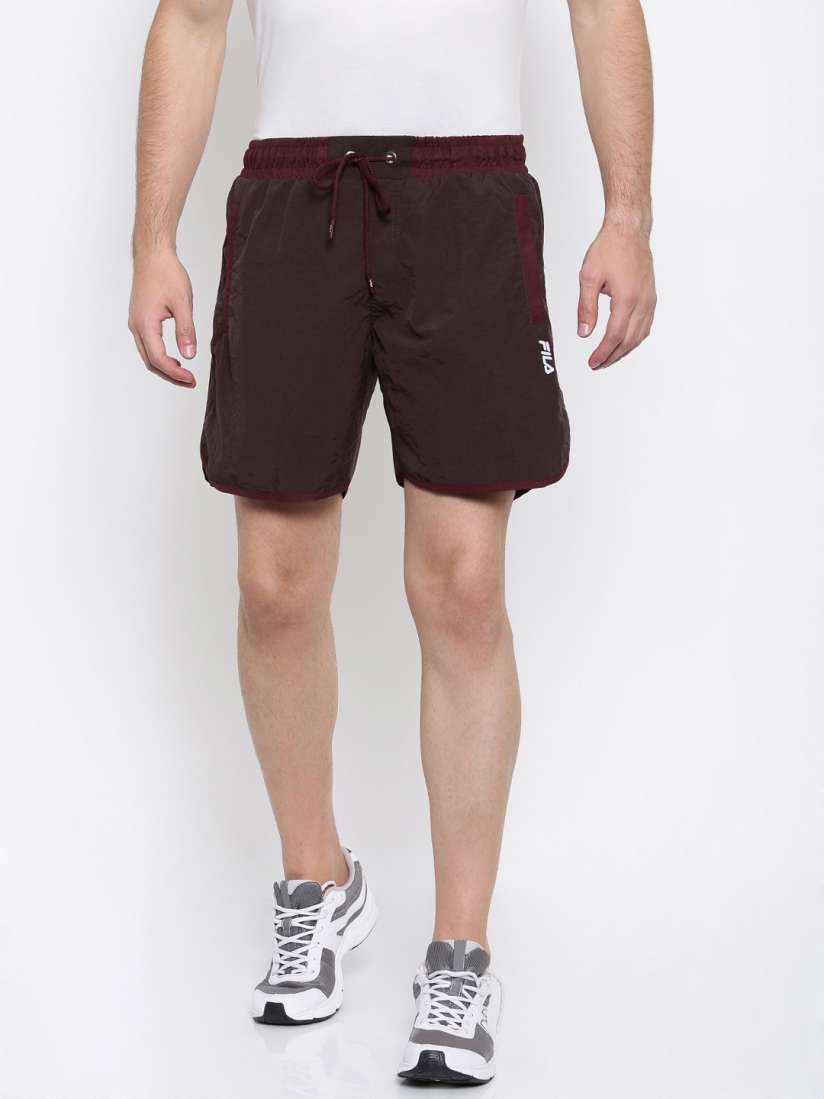 Buy FILA Men Brown Solid Regular Fit Sports Shorts Shorts for Men 2185262 Myntra