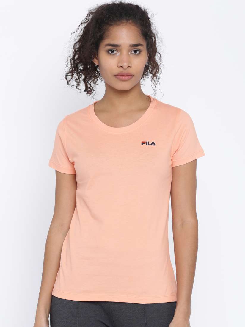 Pink fila t shirt new arrivals