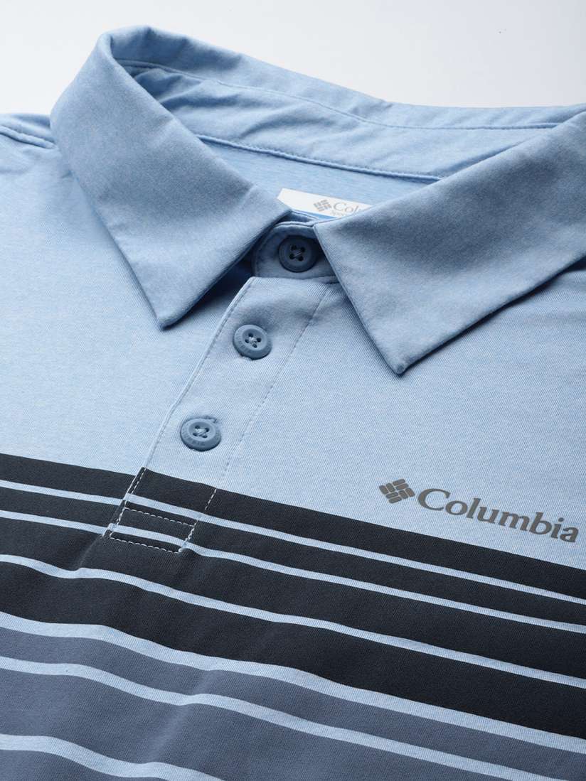 Buy Columbia Men Tech Trail Novelty Striped Polo Collar Slim Fit T shirt Tshirts for Men 21857904 Myntra