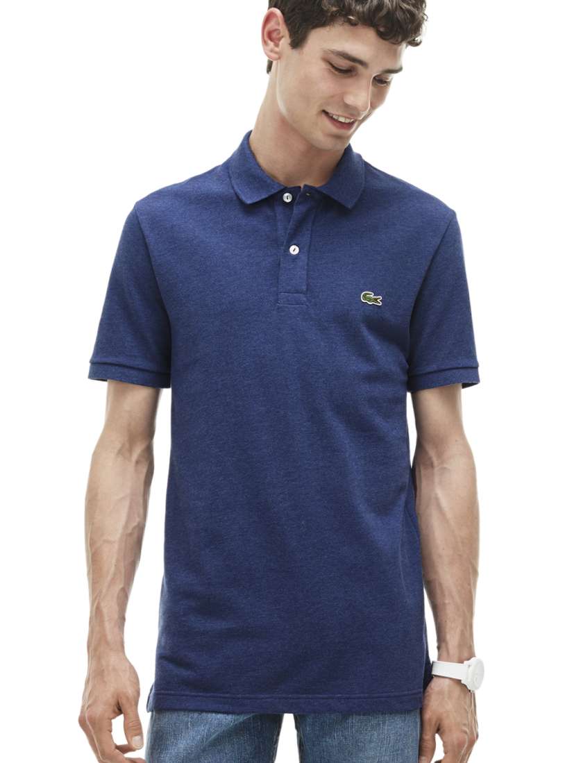 Buy Lacoste Men Blue Solid Polo Collar Tshirts for Men 2186077 Myntra