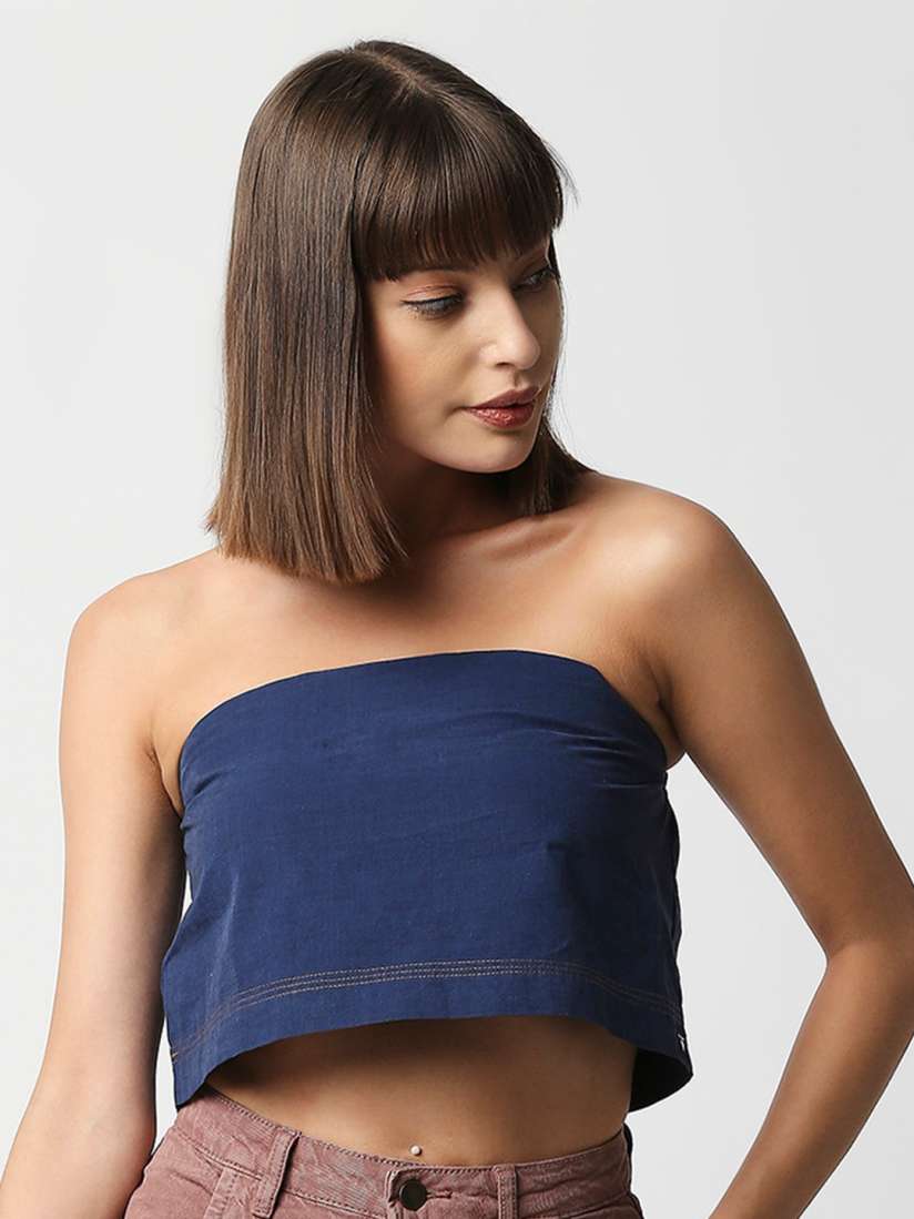 Buy Disrupt Slim Fit Crop Pure Cotton Tube Top Tops for Women 21867682 Myntra