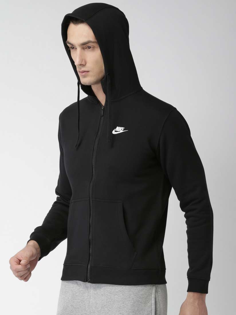 Buy Nike Men Black Solid Hooded Sweatshirt Sweatshirts for Men 2187567 Myntra