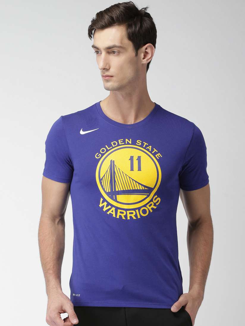 Myntra Blue Lakers T Shirt Nike Men Blue Team NBA Golden State