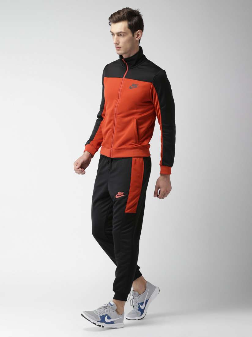 Orange tracksuit nike top