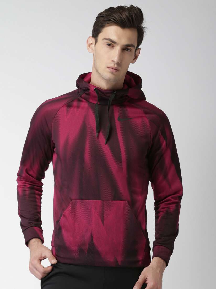 Buy Nike Men Pink Burgundy Printed AS M NK THRMA HOODIE AOP 3MO Sweatshirt Sweatshirts for Men 2187755 Myntra
