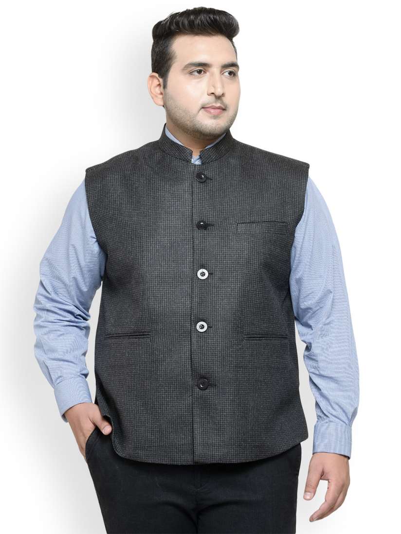 Checked nehru jacket on sale