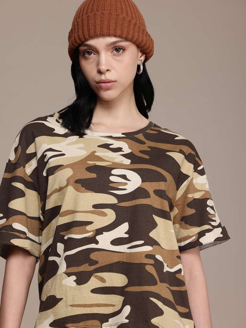 Camouflage t shirt myntra outlet