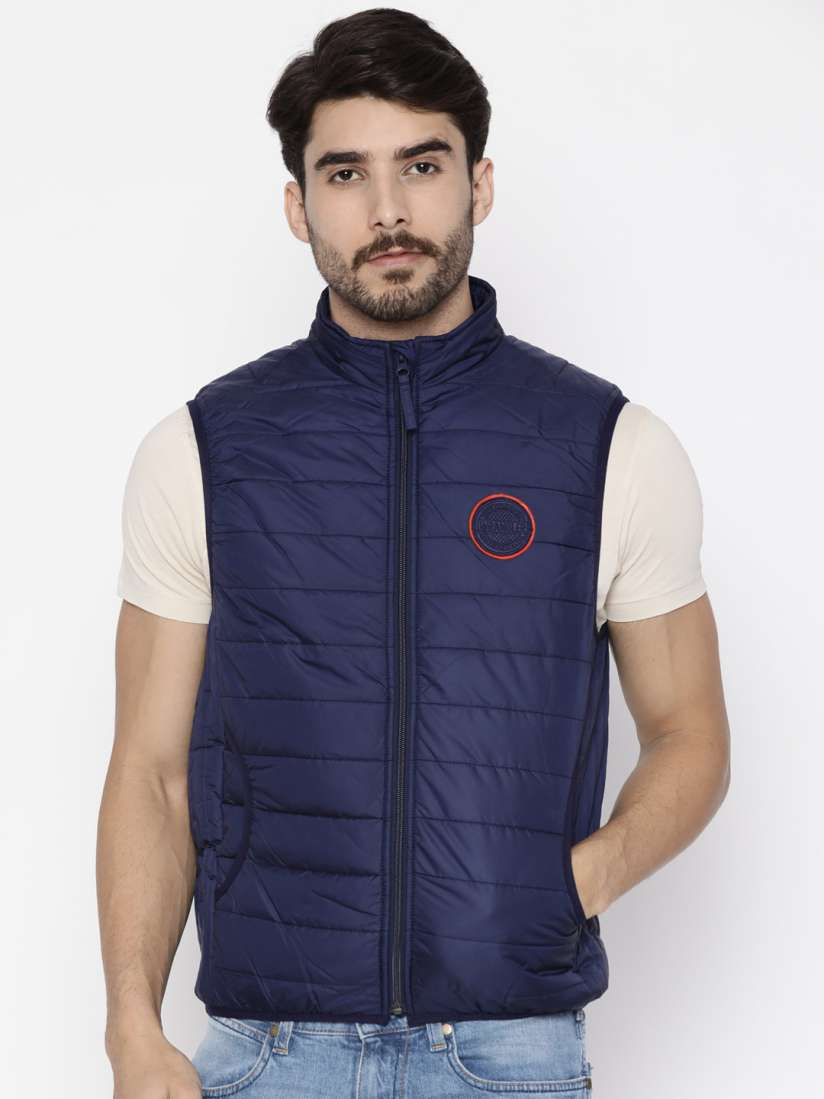 Buy Wrangler Men Navy Blue Solid Slim Fit Bomber Jackets for Men 2188594 Myntra