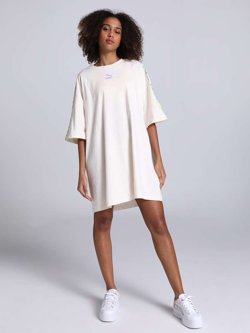 Buy Puma Extended Sleeves Cotton T Shirt Dress Dresses for Women 21887716 Myntra