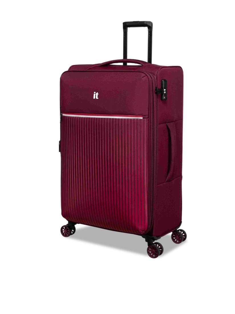 Buy IT luggage Striped Soft Sided Large 360 Degree Rotation Trolley Suitcase Trolley Bag for Unisex 21890044 Myntra