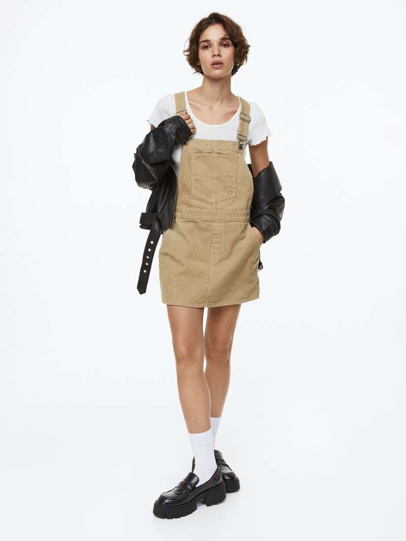 Buy H M Women Corduroy Dungaree Dress Dungarees for Women 21893618 Myntra