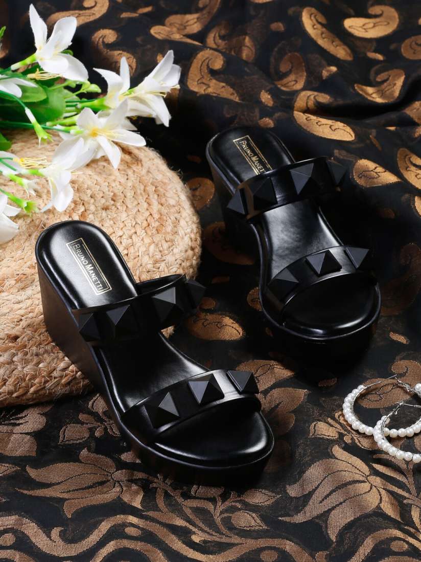 Buy Bruno Manetti Textured PU Wedges Heels Heels for Women 21896290 Myntra