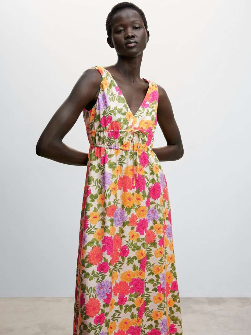 Buy MANGO Floral Print Empire Midi Dress Dresses for Women 21901496 Myntra