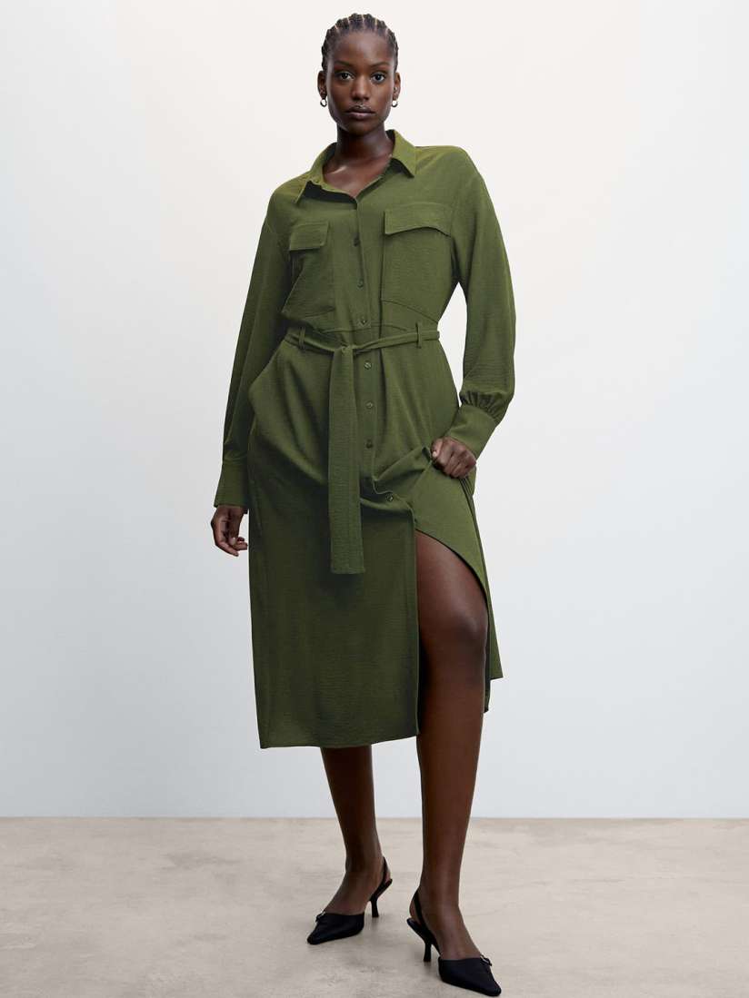 Mango dresses midi cheap