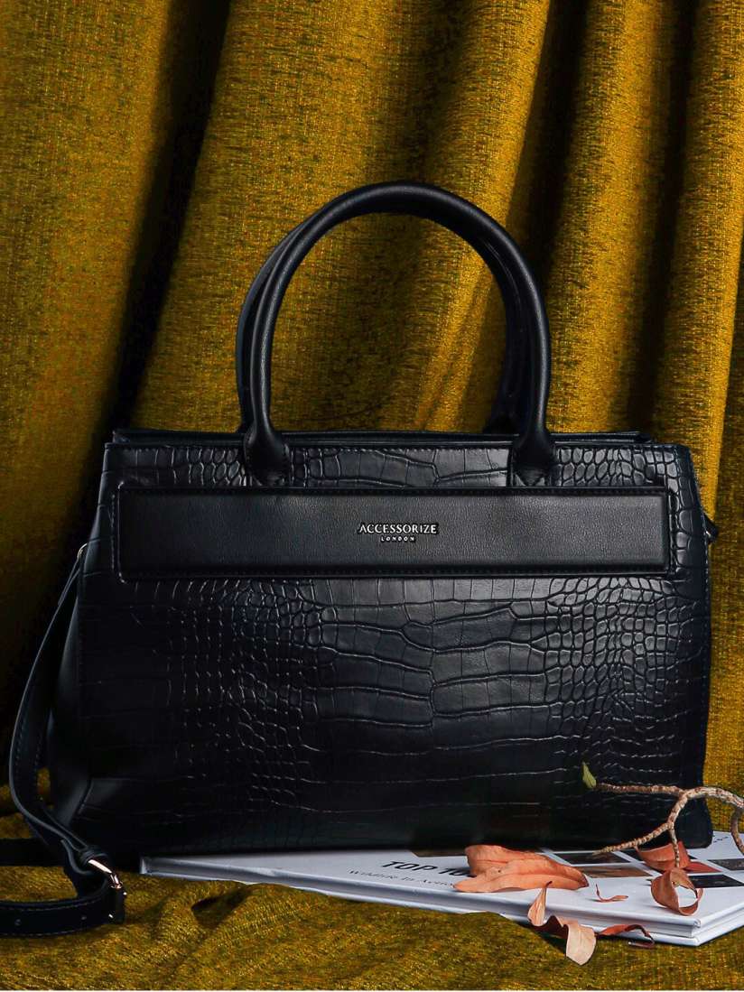 Buy Accessorize London Women Faux Leather Beetel Croc Handheld Bag Handbags for Women 21910384 Myntra
