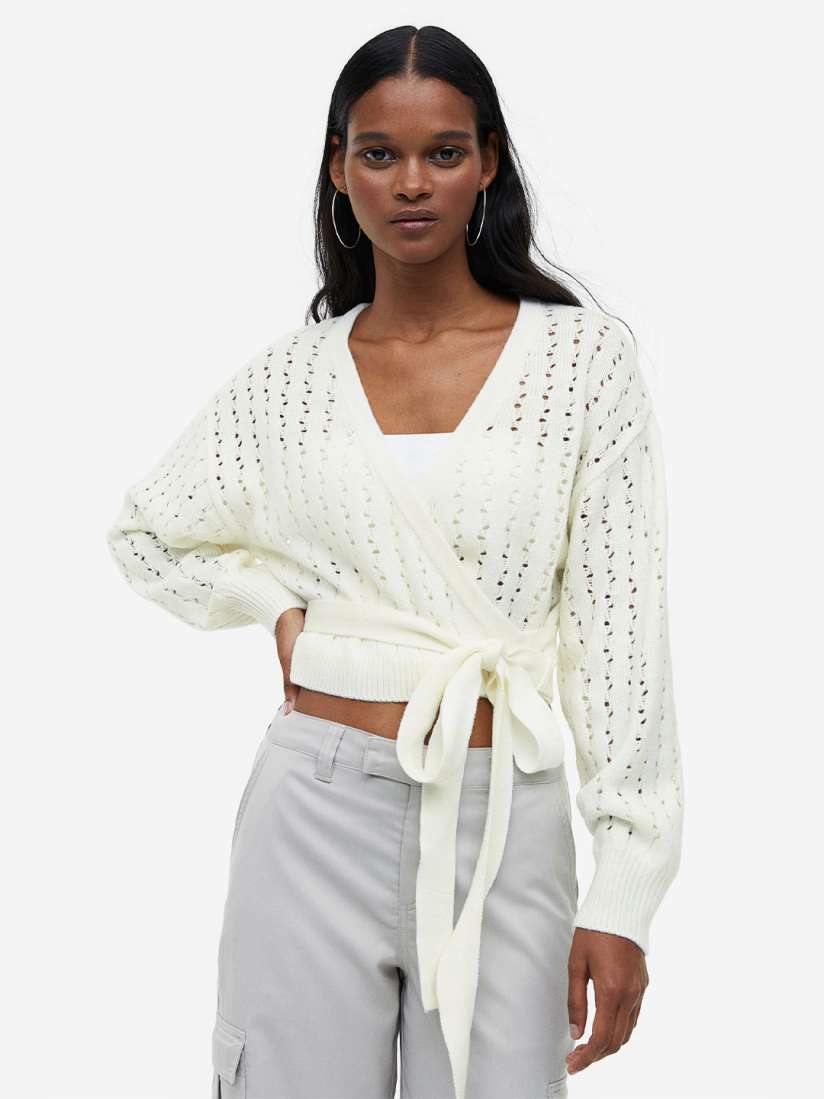 Wrapover cardigan hotsell