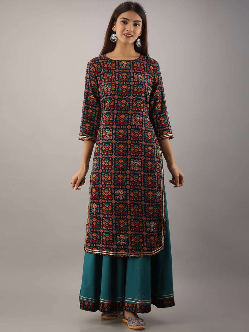 Long skirt with kurti myntra deals