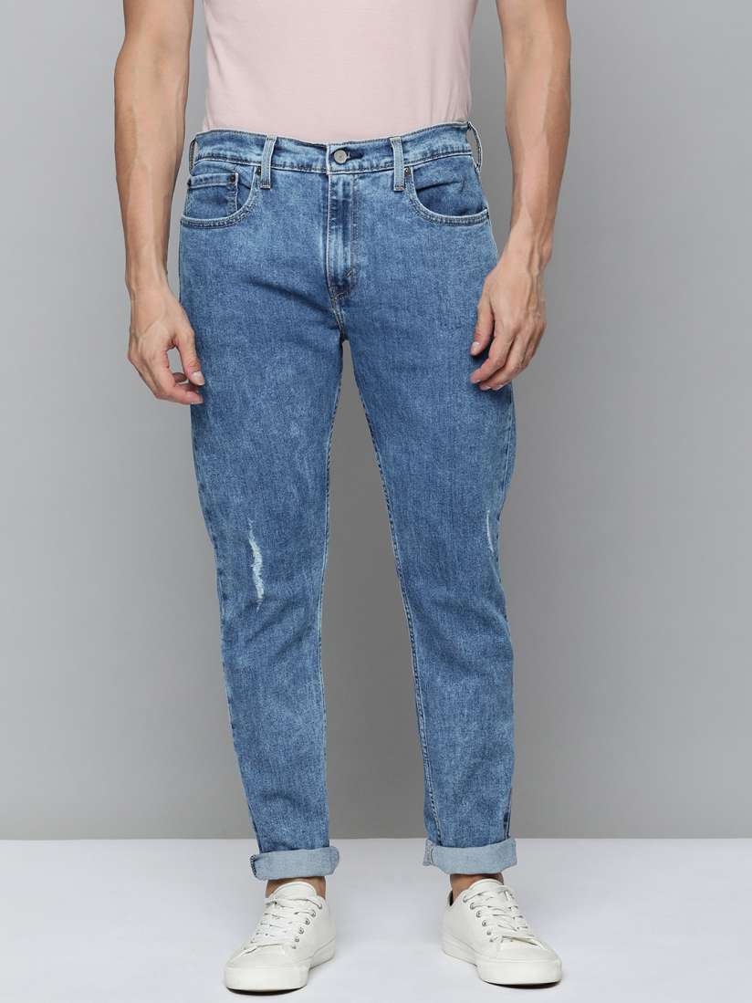 Buy Levis Men 512 Tapered Fit Low Rise Low Distress Acid Wash Stretchable Jeans Jeans for Men 21927346 Myntra