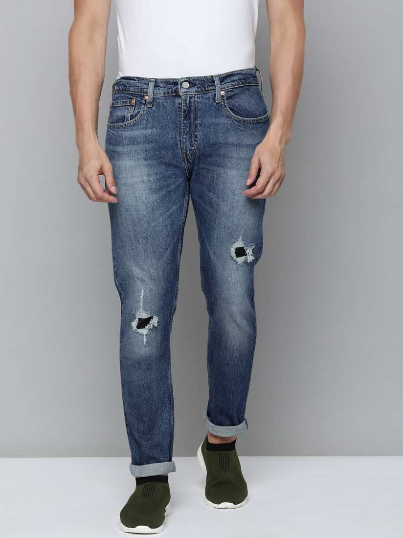 Buy Levis Men Low Rise Highly Distressed Heavy Fade 512 Slim Fit Stretchable Jeans Jeans for Men 21927398 Myntra