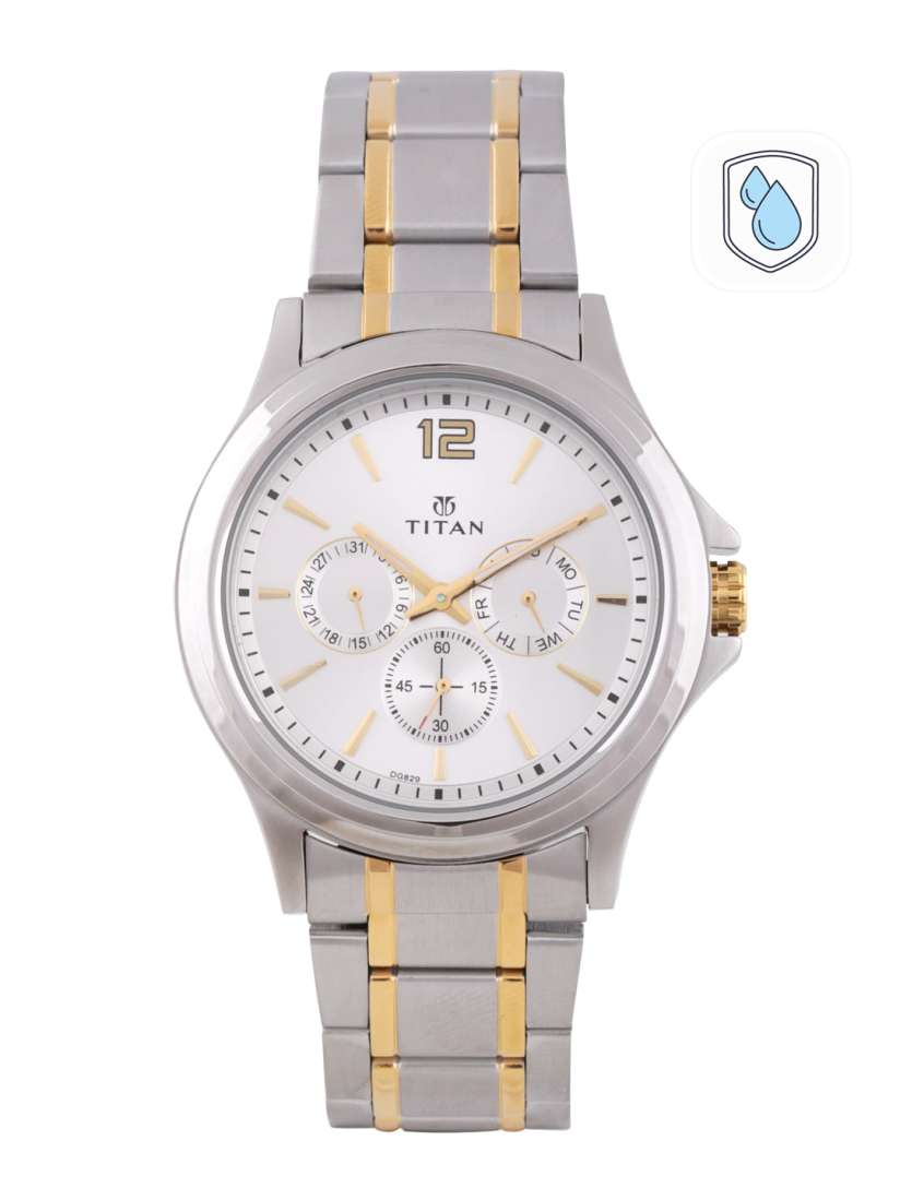 Titan mens silver watches on sale