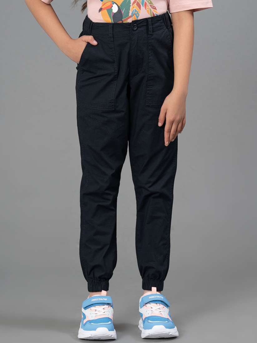 Girls plain joggers best sale