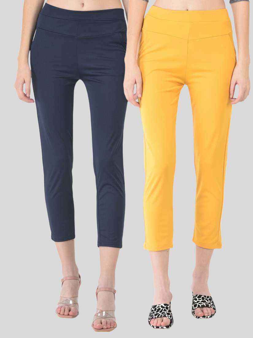 Buy FNOCKS Girls Pack of 2 Cropped Jeggings Jeggings for Girls 21944436 Myntra