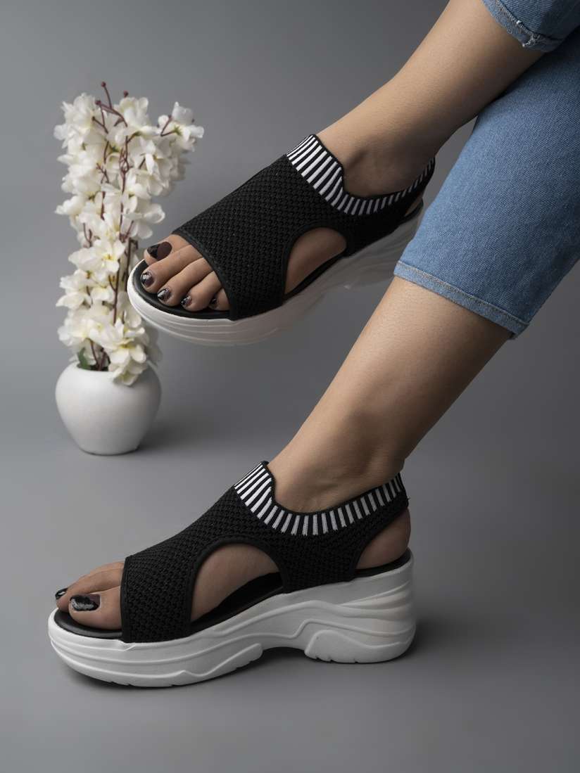 Buy Shoetopia Woven Design Open Toe Wedge Heel Mules Heels for Women 21948902 Myntra