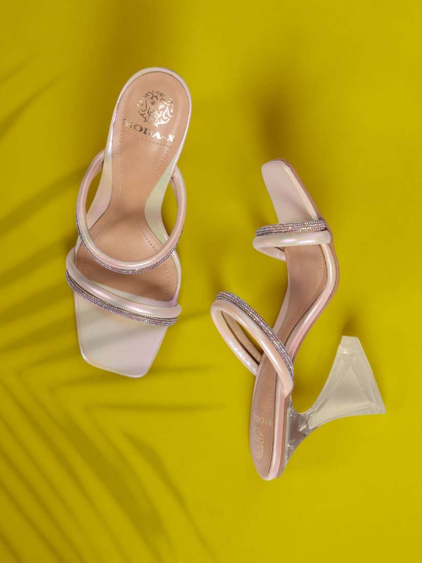 Buy MODA X Embellished Square Toes Blocked Heels Heels for Women 21949240 Myntra