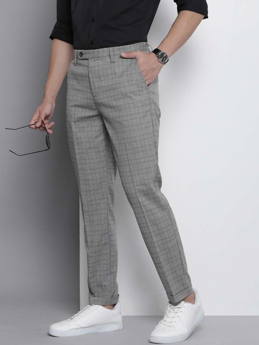 Buy The Indian Garage Co Checked Relaxed Trousers Trousers for Men 21949992 Myntra
