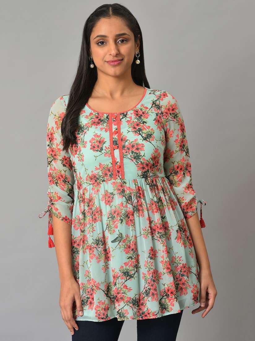 Buy AURELIA Floral Printed Empire Kurti Kurtis for Women 21960866 Myntra