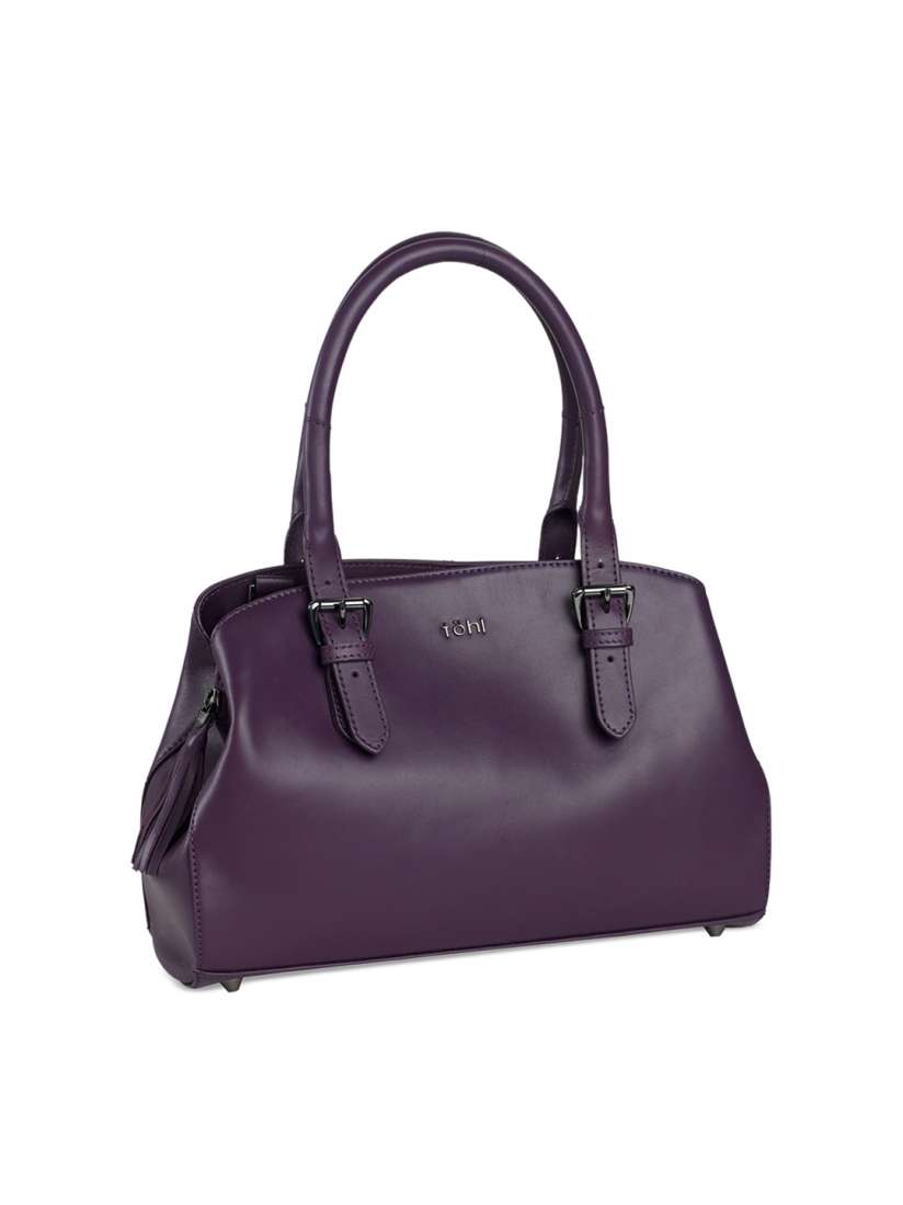 Buy Tohl Purple Solid Leather Handheld Bag Handbags for Women 2196145 Myntra