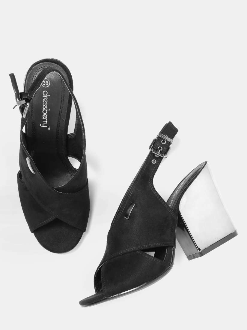 Buy DressBerry Women Black Solid Heels Heels for Women 2196173 Myntra