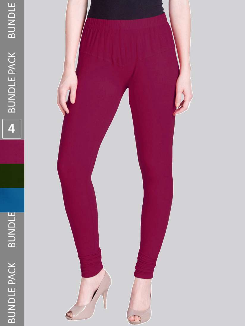 Buy LYRA Women Pack Of 4 Churidar Length Cotton Lycra Leggings Leggings for Women 21963598 Myntra