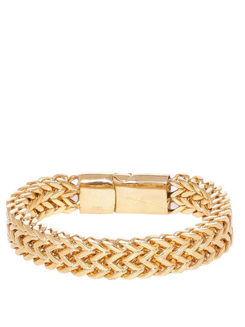 Voylla mens bracelets gold on sale