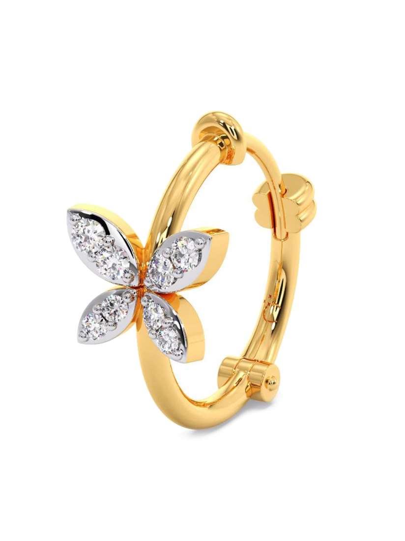 Buy CANDERE A KALYAN JEWELLERS COMPANY 18K Gold Diamond Nose Pin Nosepin Diamond for Women 21968536 Myntra