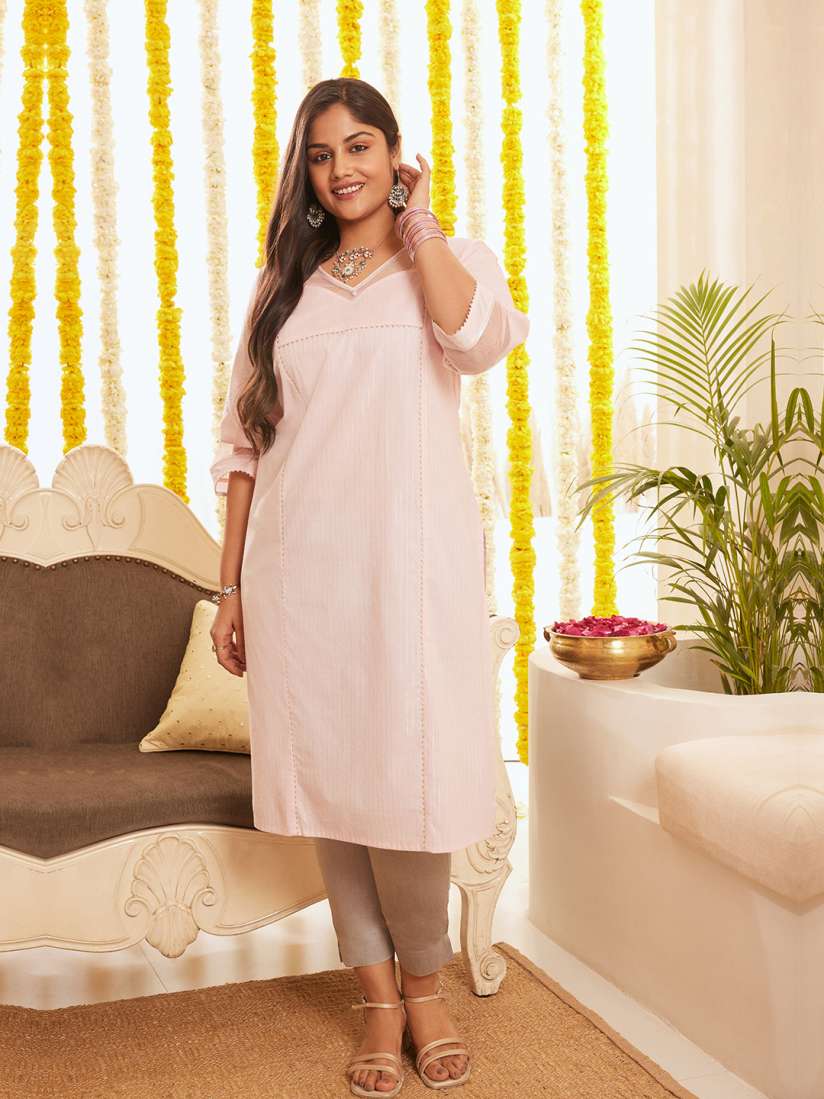 Aurelia women's cotton straight kurta cheap