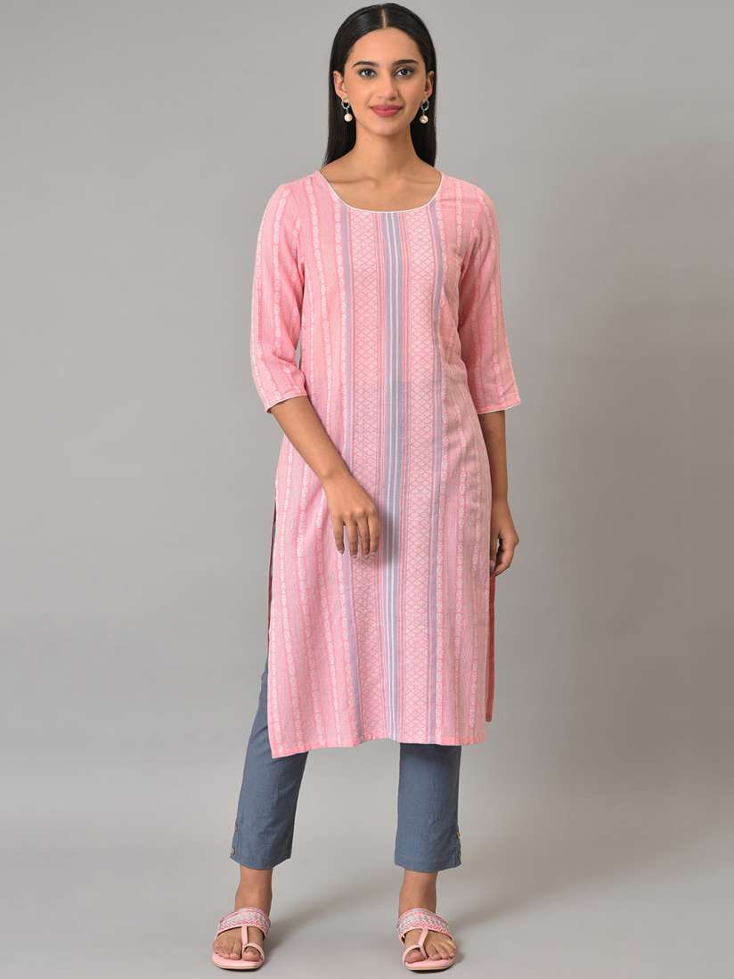 Aurelia women's cotton straight kurta sales