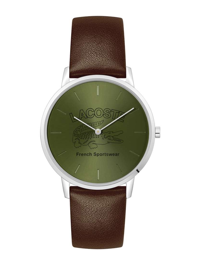 Buy Lacoste Men Brass Dial Brown Leather Straps Analogue Watch 2011212 Watches for Men 21970188 Myntra