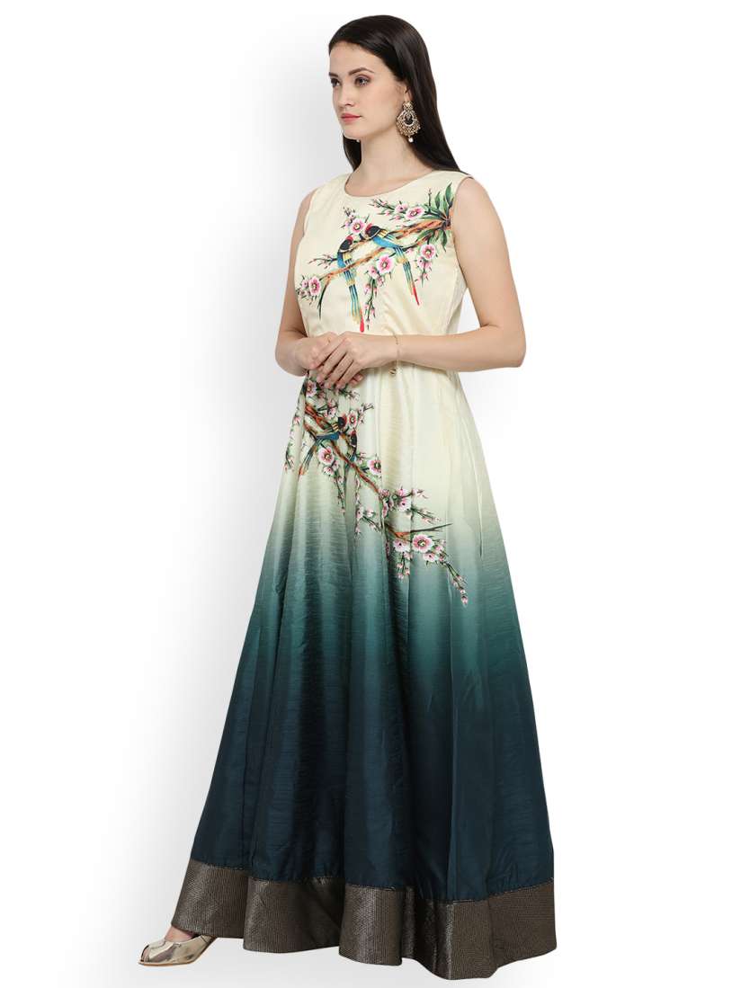 Unstitched gown dress material online