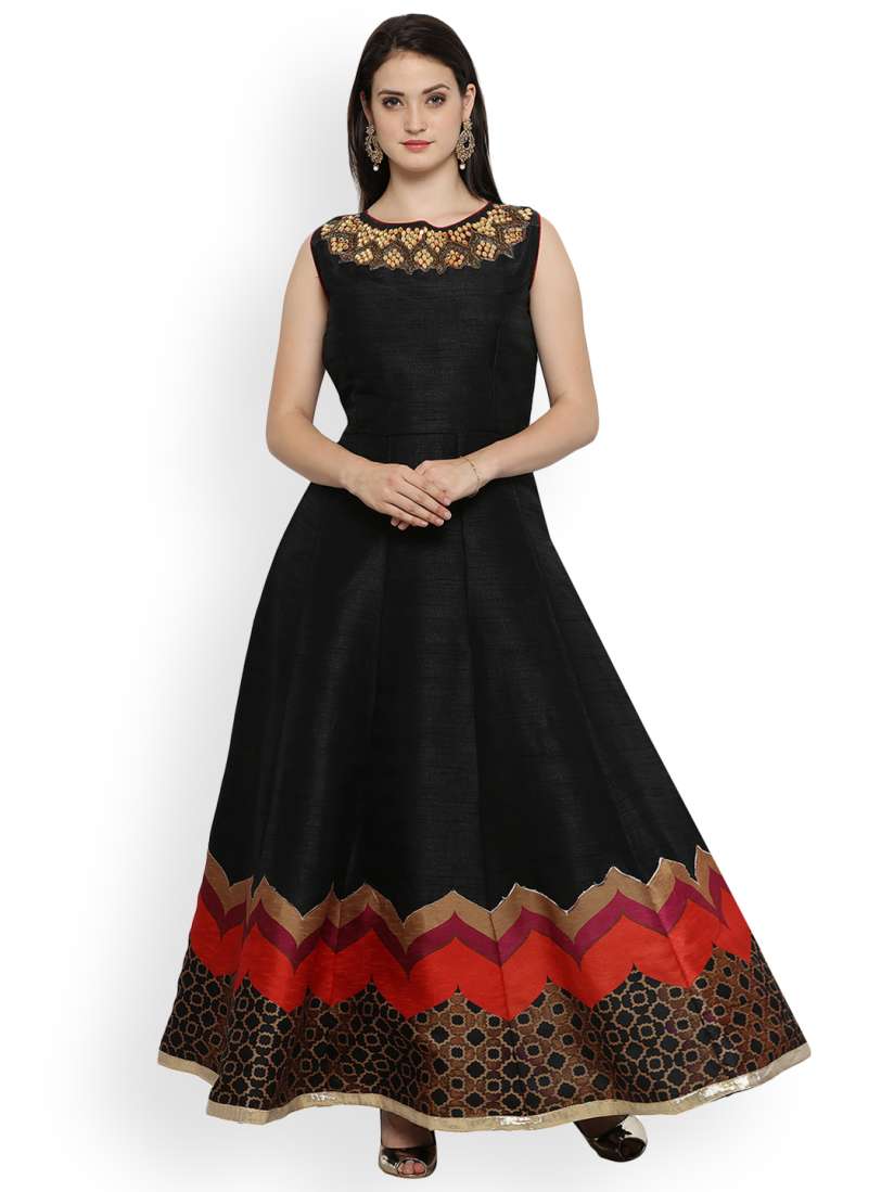 Unstitched gown dress material hot sale