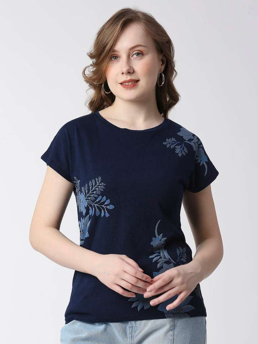 Buy Pepe Jeans Women Floral Printed Extended Sleeves Cotton Slim Fit T shirt Tshirts for Women 21974300 Myntra