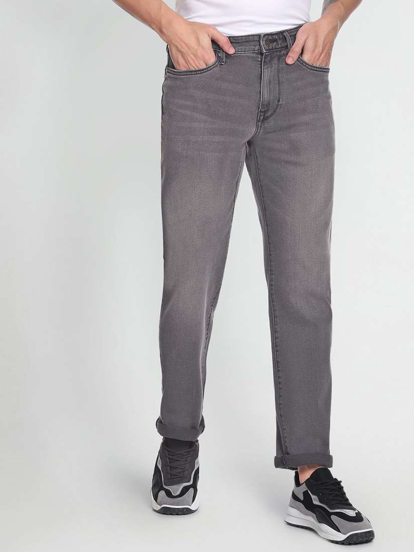 Buy Flying Machine Slim Straight Fit Stone Wash Classic Vintage Jeans Jeans for Men 21975420 Myntra