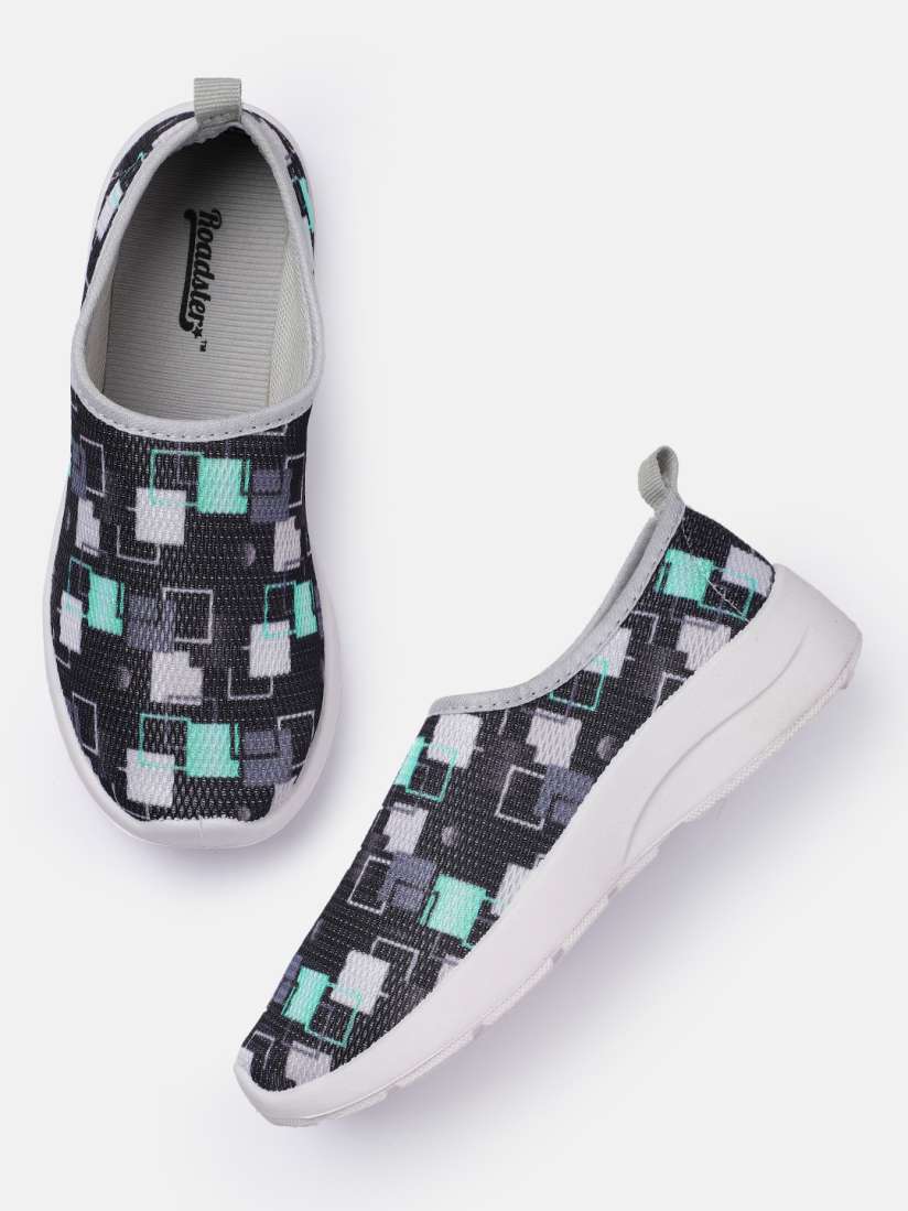 Buy Roadster Women Geometric Printed Slip On Sneakers Casual Shoes for Women 21976206 Myntra