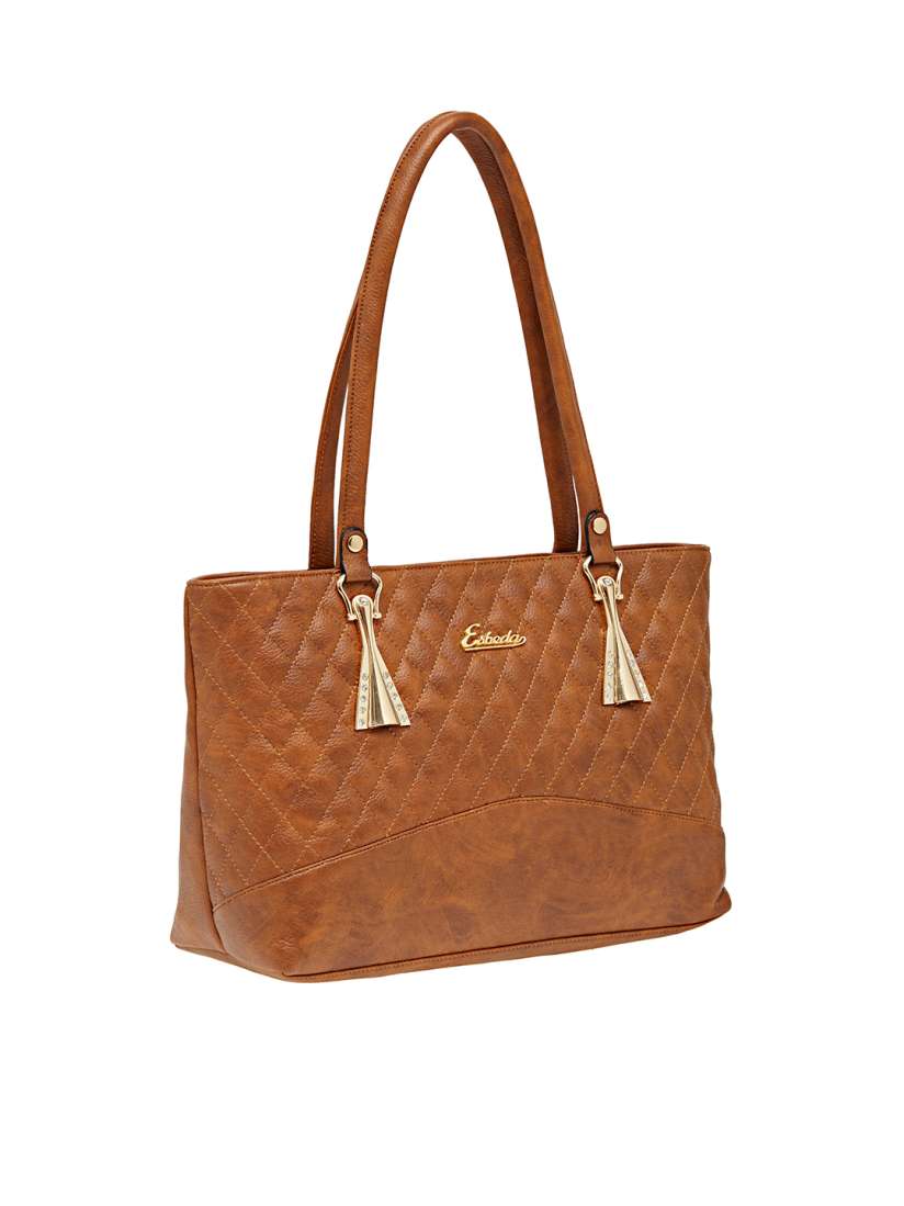 Buy ESBEDA Tan Brown Checked Shoulder Bag Handbags for Women 2198295 Myntra