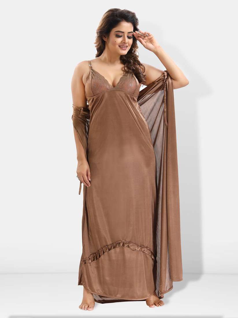 Myntra satin nighty clearance