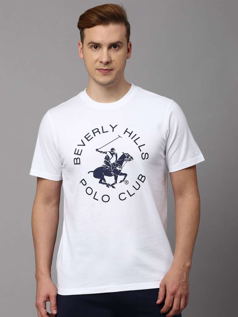 Buy Beverly Hills Polo Club Brand Printed Round Neck Cotton T shirt Tshirts for Men 21989414 Myntra