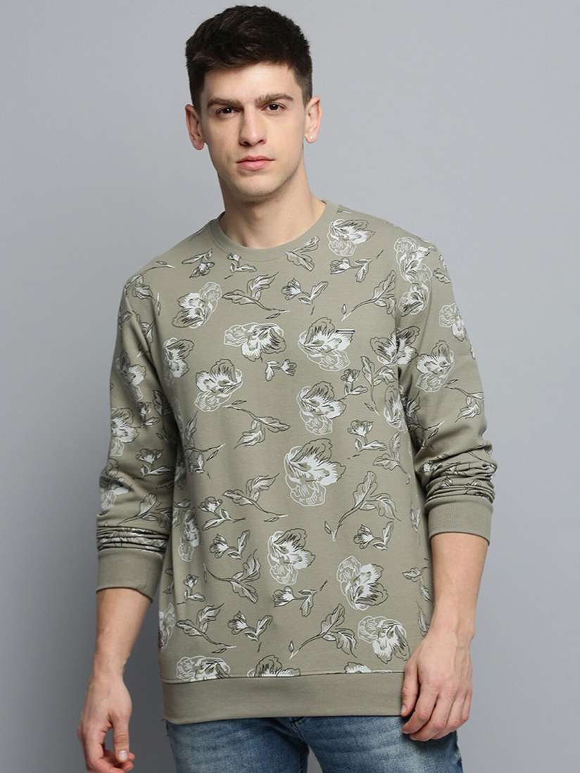 Floral printed sweatshirt deals